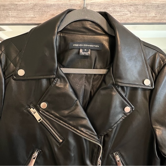 French Connection Leather Jacket - Picture 4 of 8